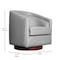 Flash Furniture Dean Club Style Commercial Barrel Accent Armchair Metal Base, Gray LeatherSoft Upholstery BS-AC22-064-GRYPU-GG - alternate 3